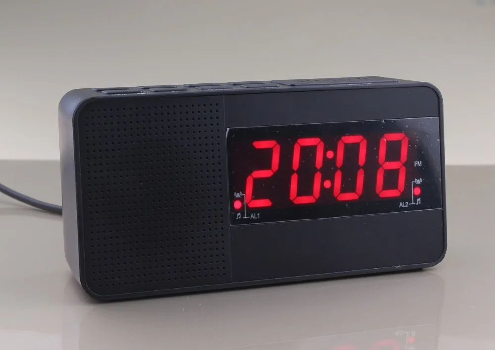 1.2 Inch LED clock Digital Alarm Fm radio Dual alarm clock input voltage 100 240V fit for any