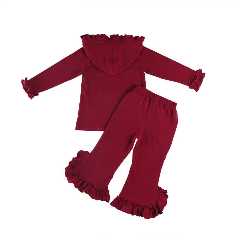 US $87.17 Kaiya Angel Toddler Girls Clothing Sets Autumn Winter Children Clothes Hoodie TopsRuffles Trousers Solid Outfits