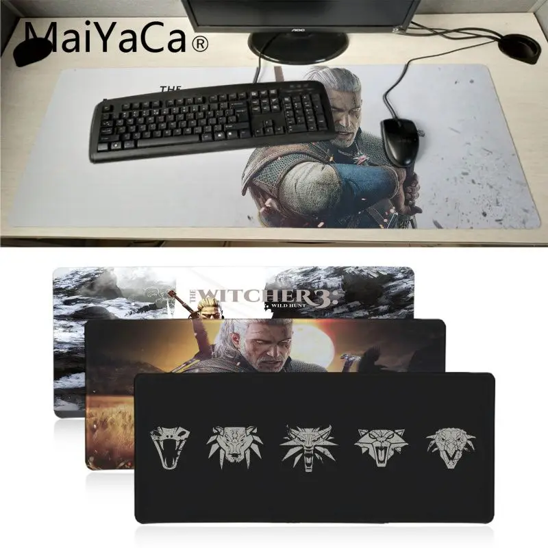 

Maiyaca Funny Witcher 3 game Rubber Mouse Durable Desktop Mousepad Super Grande Large Game Gamer Gaming Keyboard Mat for dota2