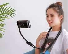 

Universal Lazy Hanging Neck Phone Stands Necklace Smart Phone Support Bracket for iPhone Xs Max XR X 8 Plus 4-10 inch Tablet PC