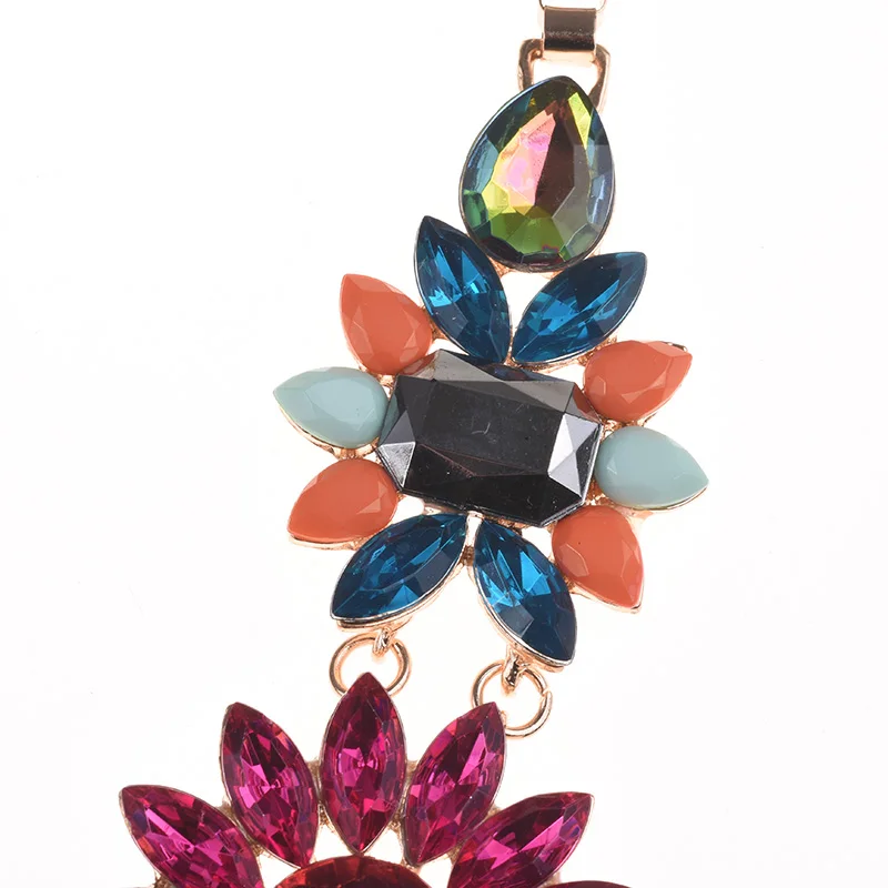 PPG& PGG, Большой Хрустальный цветок, массивное ожерелье, подвески, винтажное женское колье, нагрудное ожерелье