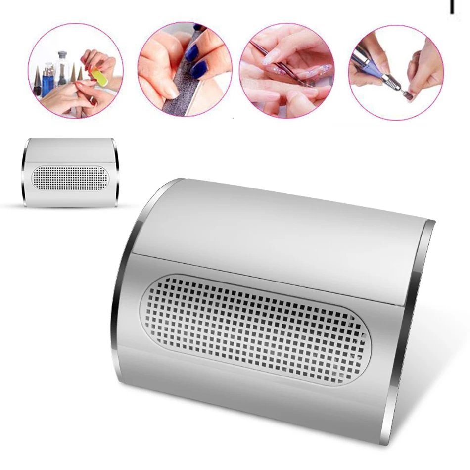 Пылесборник для ногтей ROHWXY 3 вентилятора для маникюра пылесос для нейл-арта оборудование для профессионалов дизайн ногтей для ногтей