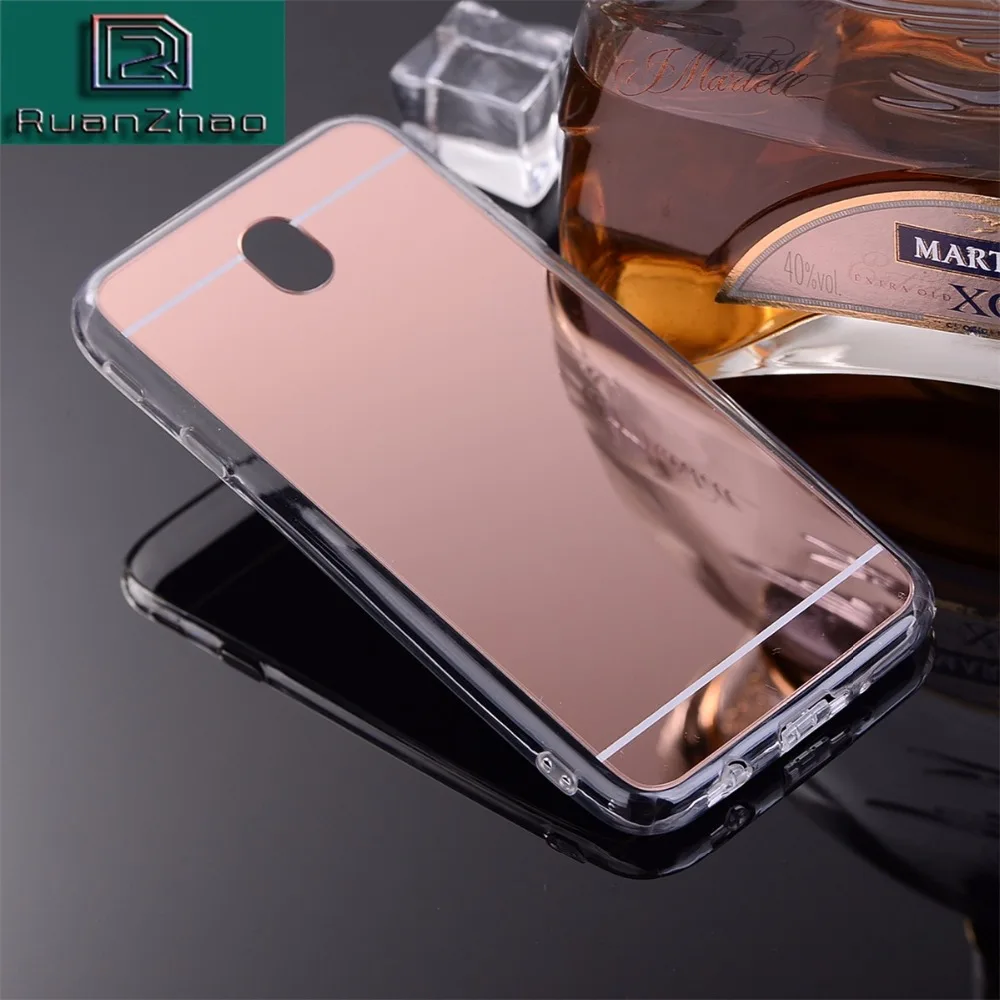 Роскошный зеркальный Мягкий ТПУ силиконовый чехол для Samsung Galaxy J3 J5 J7 2017 года Pro
