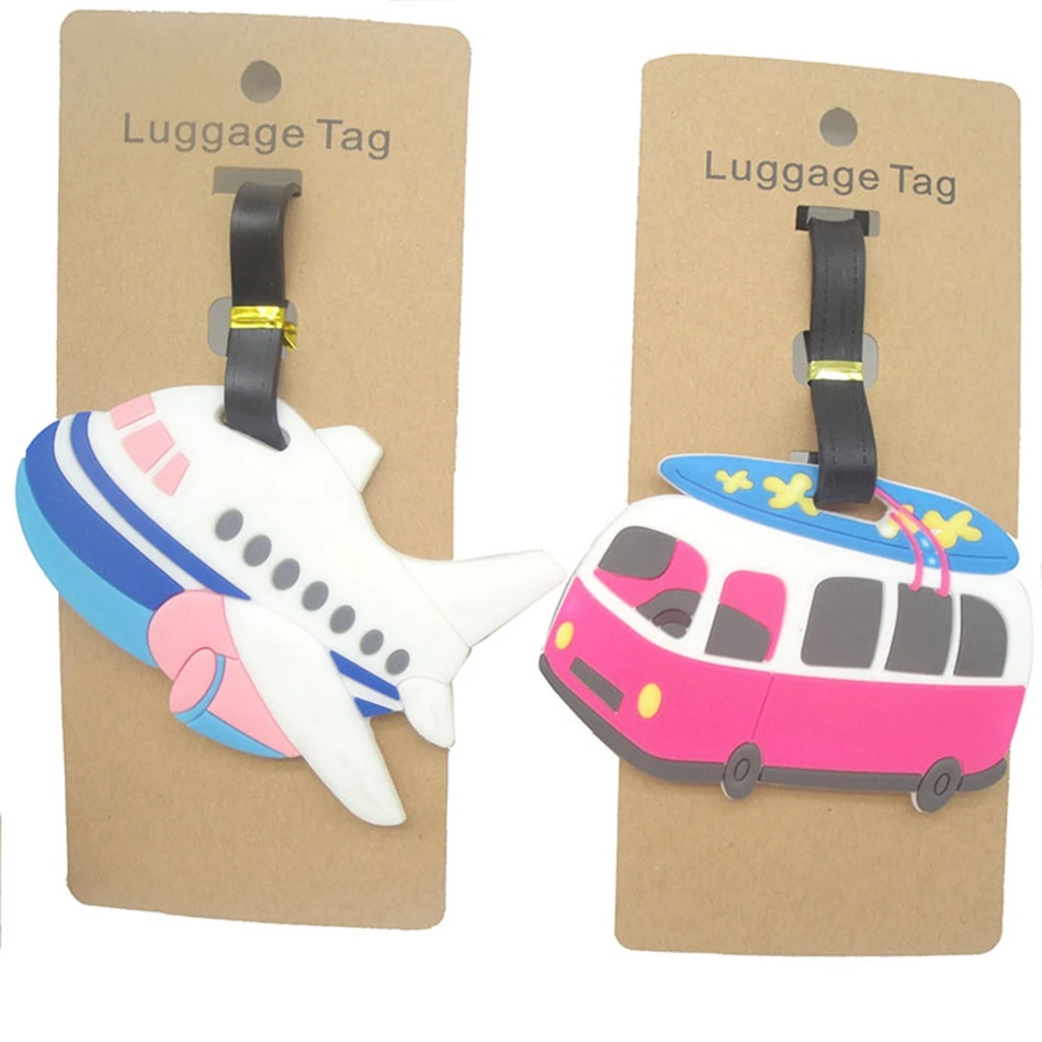 

Creative Aircraft car Luggage Tag Travel Accessories Silica Gel Suitcase ID Address Holder Baggage Boarding Tag Portable Label