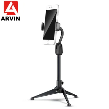 ARVIN Desktop Tripod Phone Holder for iPhone X XR Samsung S9 Adjustable Stand Support For 3