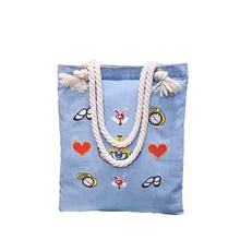 Новые вышитые джинсовые Наплечные модные сумки джинсовая шлейка портативные Джокер хозяйственные сумки для женщин sac большая сумка