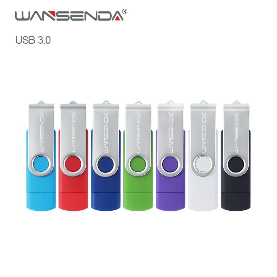 Флеш-накопитель Wansenda D103 OTG USB 256 ГБ 128 Гб 64 ГБ 32 ГБ 16 ГБ 8 ГБ флеш-накопитель USB 3,0 Флешка для Android/PC