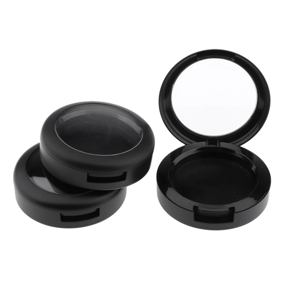 3pcs Empty Powder Case Makeup Blush Box DIY Cosmetic Container with Clear Lid Makeup Tools Kits Accessories