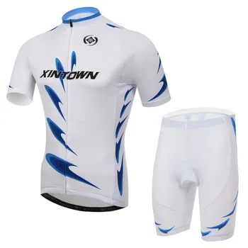 

XINTOWN White Summer Short Cycling Jersey Set Breathable MTB Bicycle Cycling Clothing Mountain Bike Clothe Maillot Ropa Ciclismo
