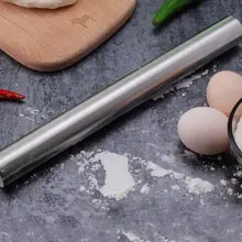 Скалка для помадки из нержавеющей стали для выпечки грубой глины ролик для пасты антипригарный пирог аксессуары SN2341