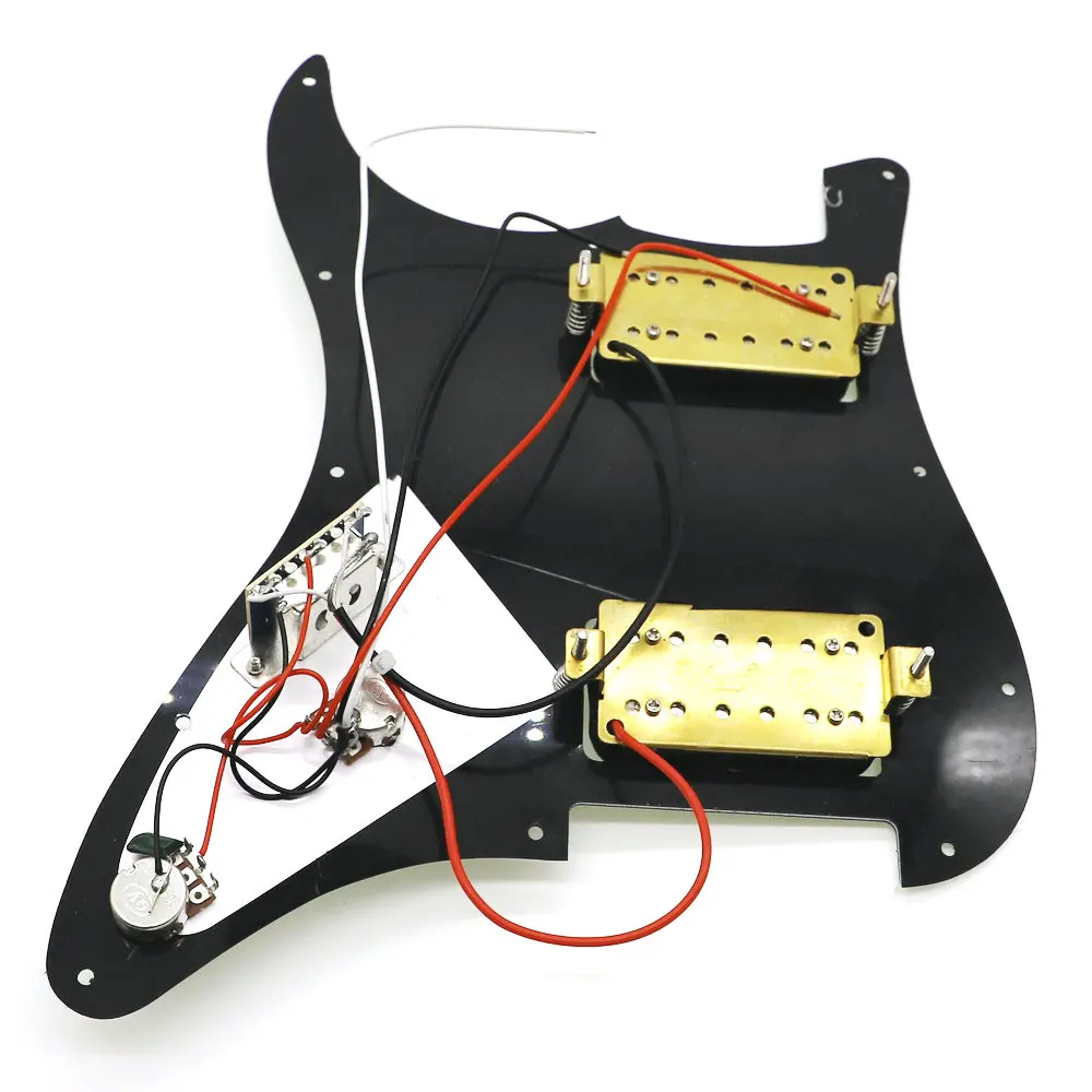 Загруженная электрогитара Strat Prewired ST Pickguard с керамической двойной Colis звукосниматели "хамбакер" для Fender гитары черный