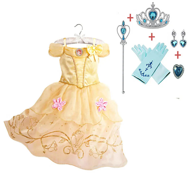 

Summer Girl Dress Up Kids Sofia Halloween Cosplay Party Elegant Princess Costume for Cinderella Aurora Girls Vestidos