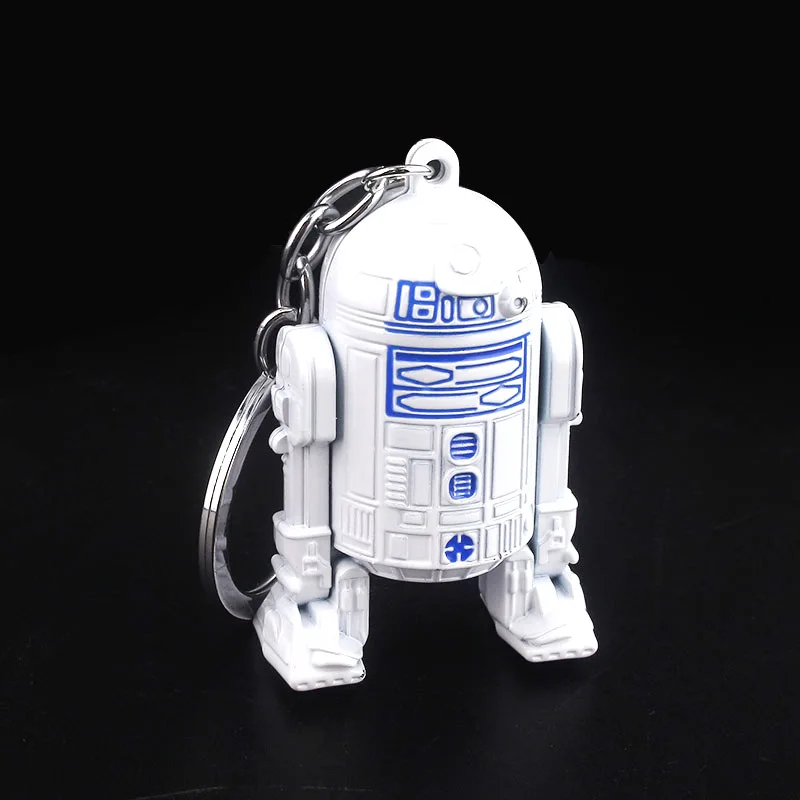 

SG Star Wars Robot R2D2 Models Keychain White Black Warrior Darth Spaceship Falcon Pendant Car Toys Keyring For Children Jewelry