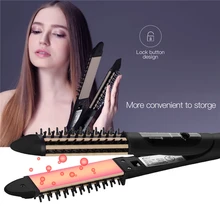 Многофункциональный инструмент для укладки волос, электрический выпрямитель для волос, щипцы для завивки, профессиональный бытовой утюжок для выпрямления волос