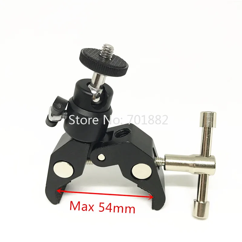 Jadkinsta 4in1 Crab Pliers Clip Super Clamp + Swivel 14 Tripod Ballhead + Screw Adapter For DJI Ronin-M LCD Monitor (2)