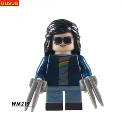 Gusug 30 шт. WM219 Super Heroes Лаура Кинни X-23 X-человек Мстители Logan фильм цифры Кирпичи Детские игрушки