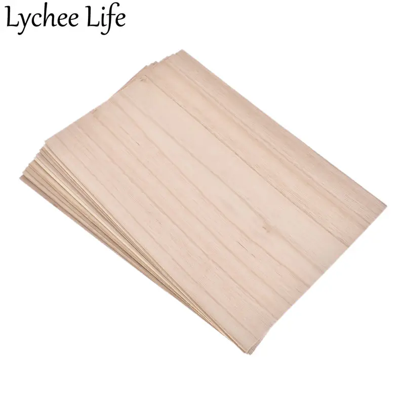

Lychee Life 10pcs Wooden Plate Model Unfinished Wood DIY Handmade Handcrafts Tools Home Drawing New Arrival