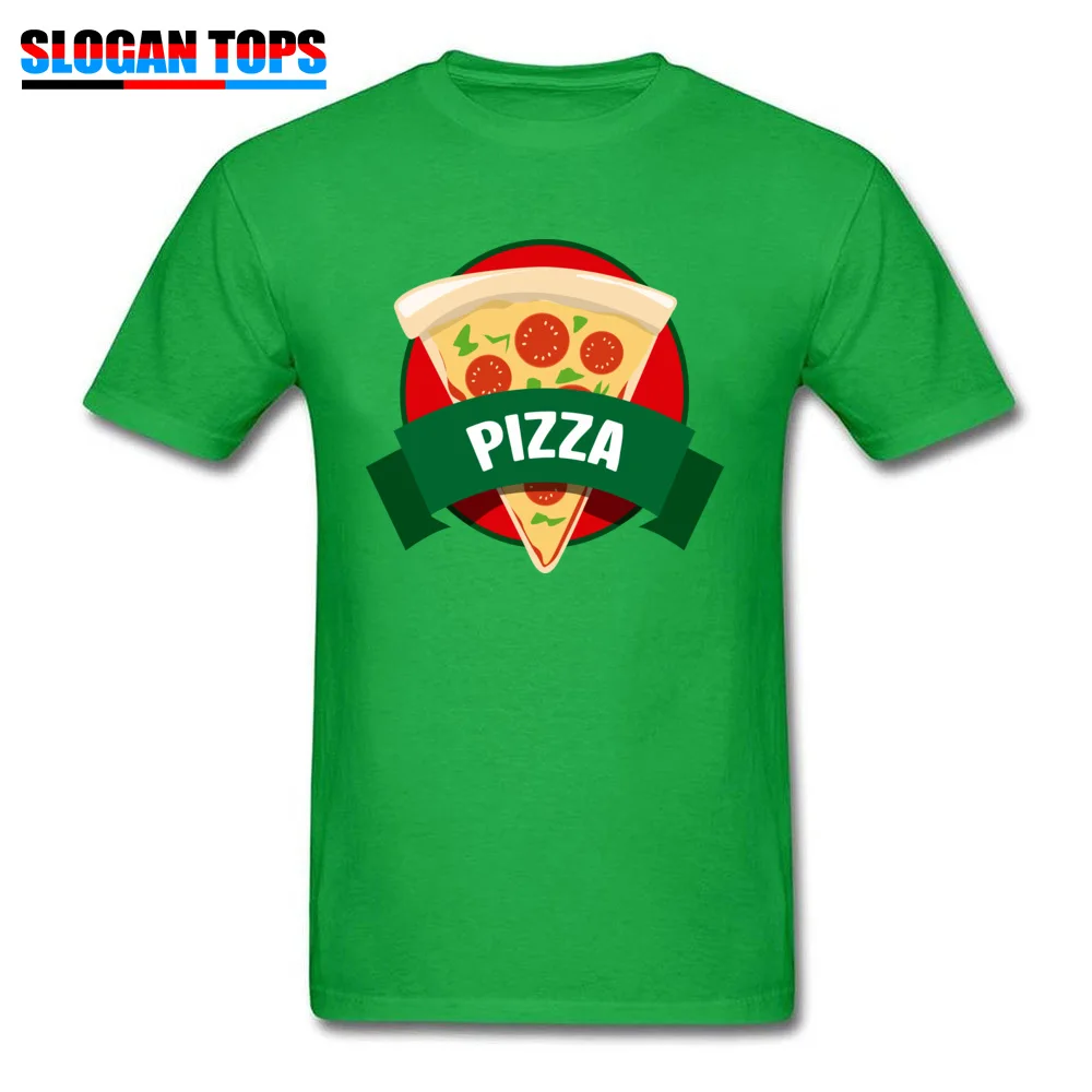 Normal pizza italian cuisine O Neck Top T-shirts April FOOL DAY Tops Shirt Short Sleeve for Men New Design All Cotton Tshirts pizza italian cuisine green