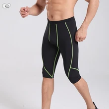 Мужской компрессионный базовый слой сапоги до колена шорты спортивные для бега Спортивная Фитнес баскетбольные длинные гольфы для футбола бег ткань отводящая влагу Мужские Шорты для купания