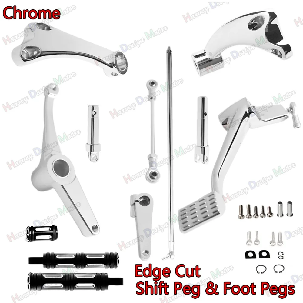Edge Cut Forward Controls Kit Pegs Levers Linkage For Harley Sportster