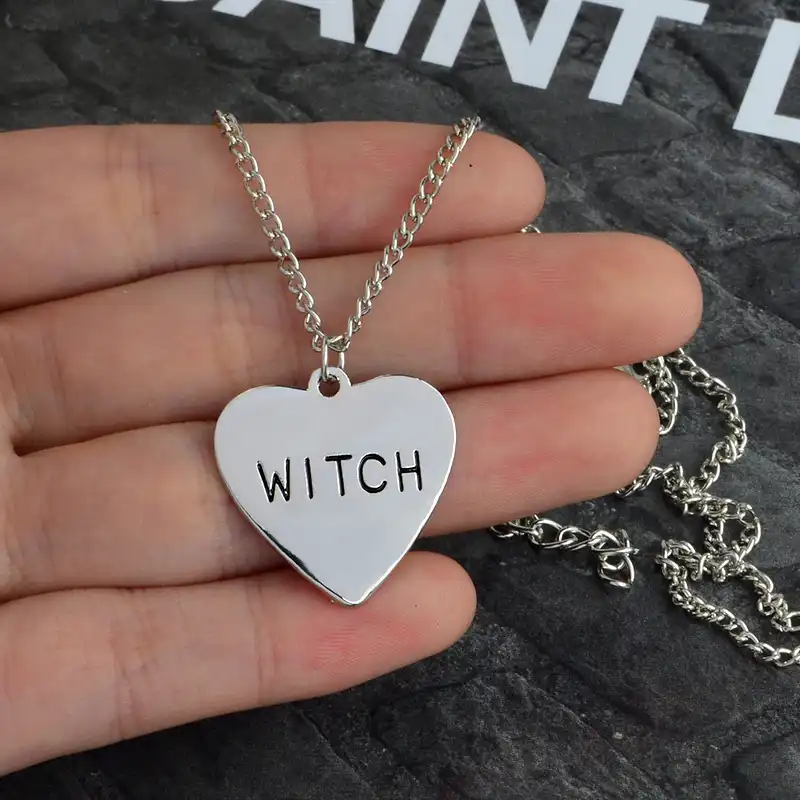 Paggan Witchy Gothic Jewelry Best Friends Friends. Witches Luna Best Witches Pendant ~ Witch Necklace Wicca Dark