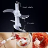 HIMOSKWA 1.2L Multifunctional Meat Grinder 220V Kitchen Electric Cutter Mixer Household Mincer Chopper Food Processor Glass Bowl 6