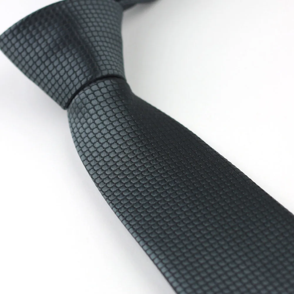Мужские галстуки для костюма дизайн черный сплошной цвет клетчатый шейный платок, тонкий галстук 7 см платье рубашки Свадьба Cravat Gravatas Corbata