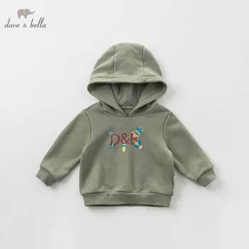 

DBF9465 dave bella spring baby boys T-shirt children long sleeve print tops boys high quality pullover kids fashion tees