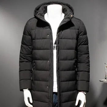 

Solid Hooded Long Parka Men Plus Size 8XL Thick Warm Winter Jacket Men Fashion Casual Outerwear Clothes Male Veste Homme Hiver