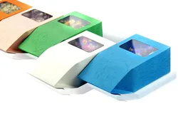 8*15.5+5cm 100pcs Natural Resealable Stand Up Kraft Paper Bags Boxes Recyclable Wedding Gift Jewelry Food Package Paper Box