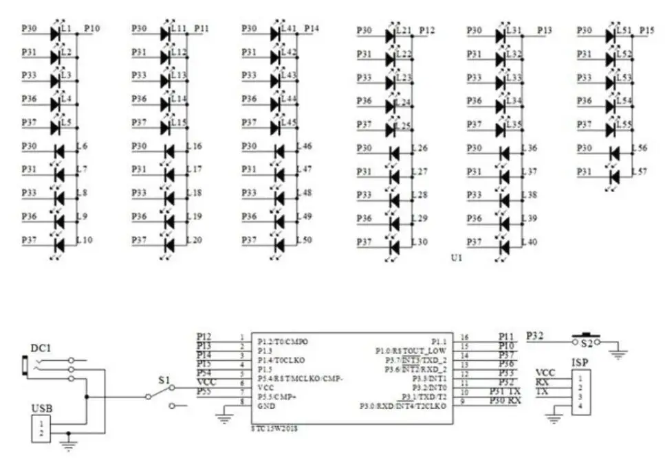 5V светодиодный электронный песочные часы DIY Kit Регулируемая скорость электронные DIY наборы светодиодный двухслойный Модуль платы блока программного управления