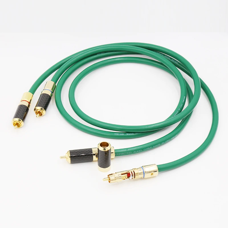 082810 высокопроизводительный посеребренный RCA Hi Fi кабель разъем из углеродного
