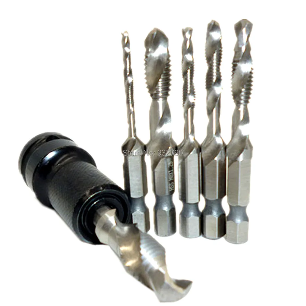 Combination Drill HSS Tap Bit M3-M10 Metric Drill Tap Countersink Deburr
