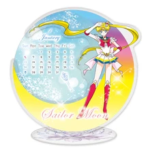 Аниме Сейлор Мун Усаги календарь фигурка на акриловой подставке карты Настольный календарь для женщин и девочек коллекционный домашний Декор подарок
