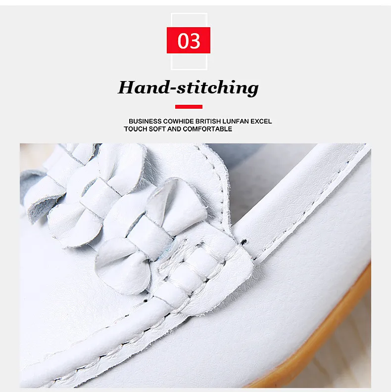 Women Ballet Flats Shoes Genuine Leather Loafers Shoes Woman Slip-on Flats Ladies Shoes Heels Creepers moccasins (5)