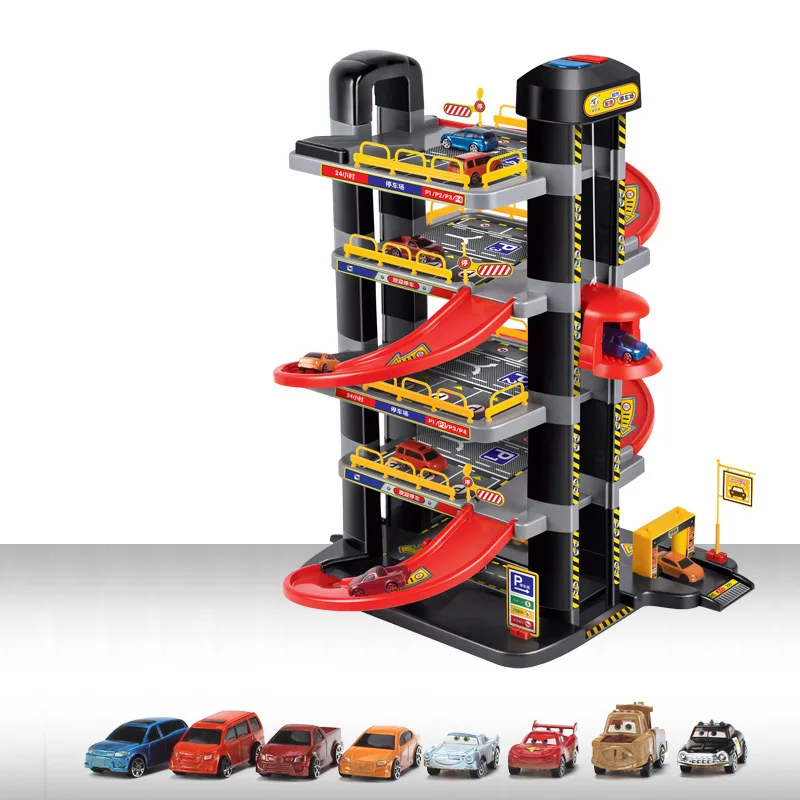 

Track Car Toy Kwong Granville Enlightenment Sound And Light Music Electric Lift Super Parking Automatic Lift