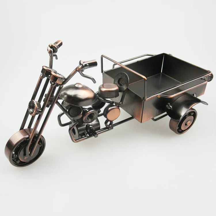 

Garden Decoration Three-wheeled Motorcycle Model Metal Crafts Vintage Home Nautical Decor Creative Fashion Decoration Jardin