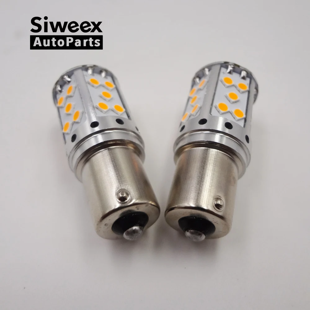 

1156 3156 7440 LED Car Lights BA15S 35 3030 SMD Side Marker Dome Bulbs Reverse Brake Backup Lamp For DC 12V White Yellow