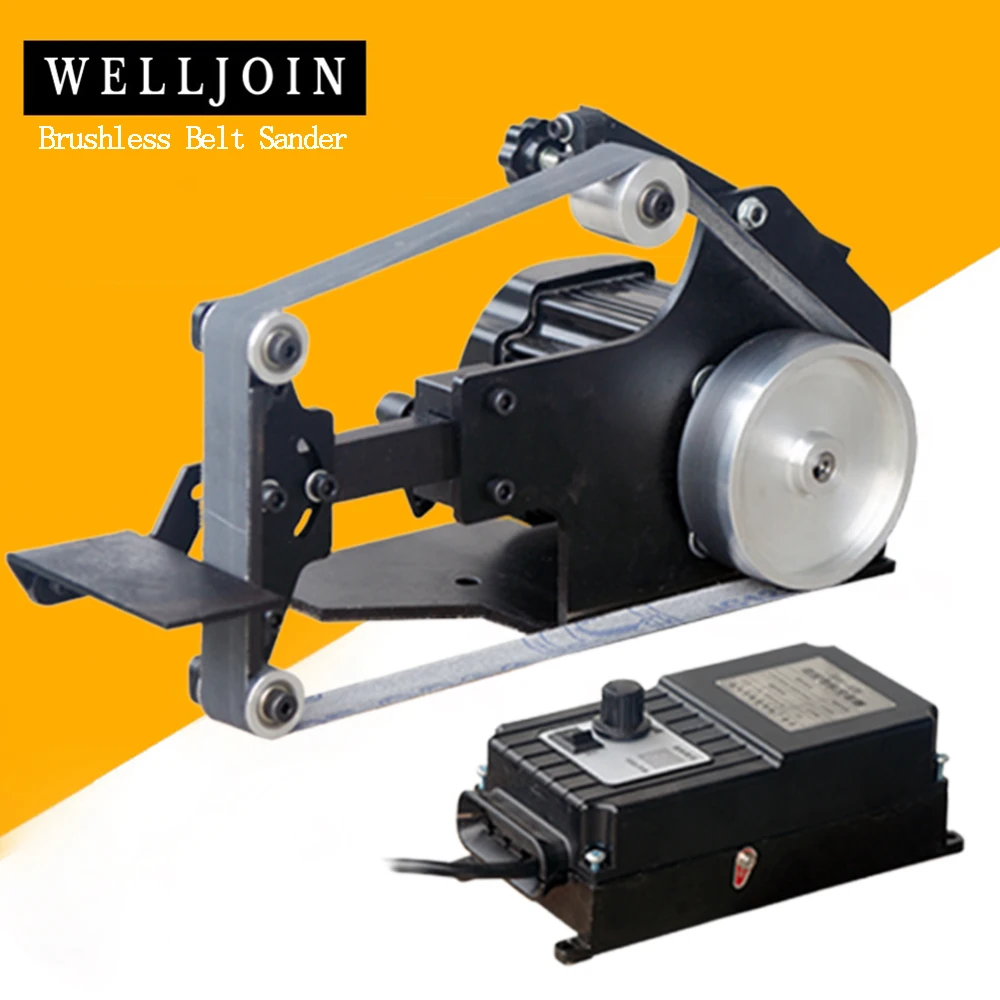 

762*25mm Brushless Belt Sander 800W Fixed Angle Sharpening Machine Got 6 Free Abrasive Belt Small DIY Polishing Machine SD-762WS
