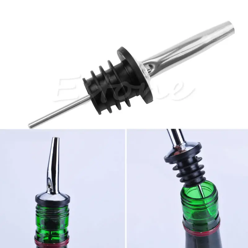 Stainless Steel Wine Olive Oil Pourer Dispenser Spout Glass Bottle Wine Bottle Pour Spout