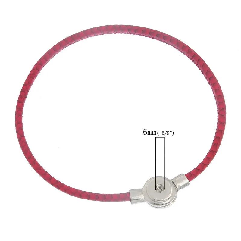 DJ0079 Beauty Fashion Real Leather snap necklace Torques Collar 50cm colorful Magnet buckle 18MM snap buttons