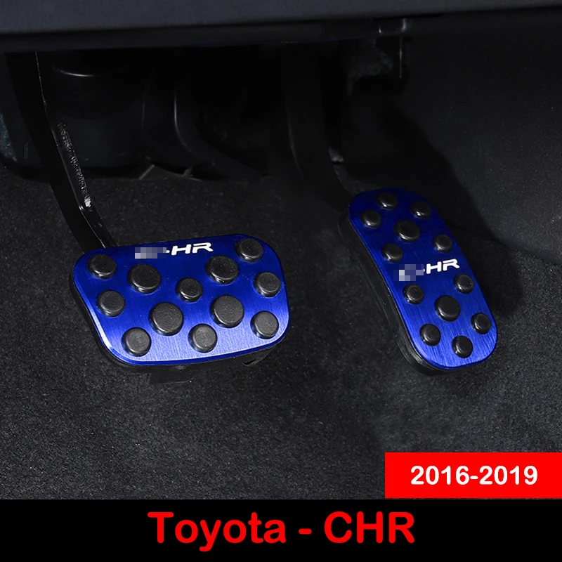 

Car Interior Aluminum Alloy 2PCS Non Slip Accelerator Brake Pedal Cover For Toyota CHR C-HR 2018 2019 Accessories