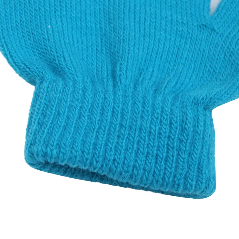 Winter Cute Baby Boys Girls Gloves Solid Color Finger Point Stretch Knit Mittens Baby Kids Child Gifts shake baby's hand