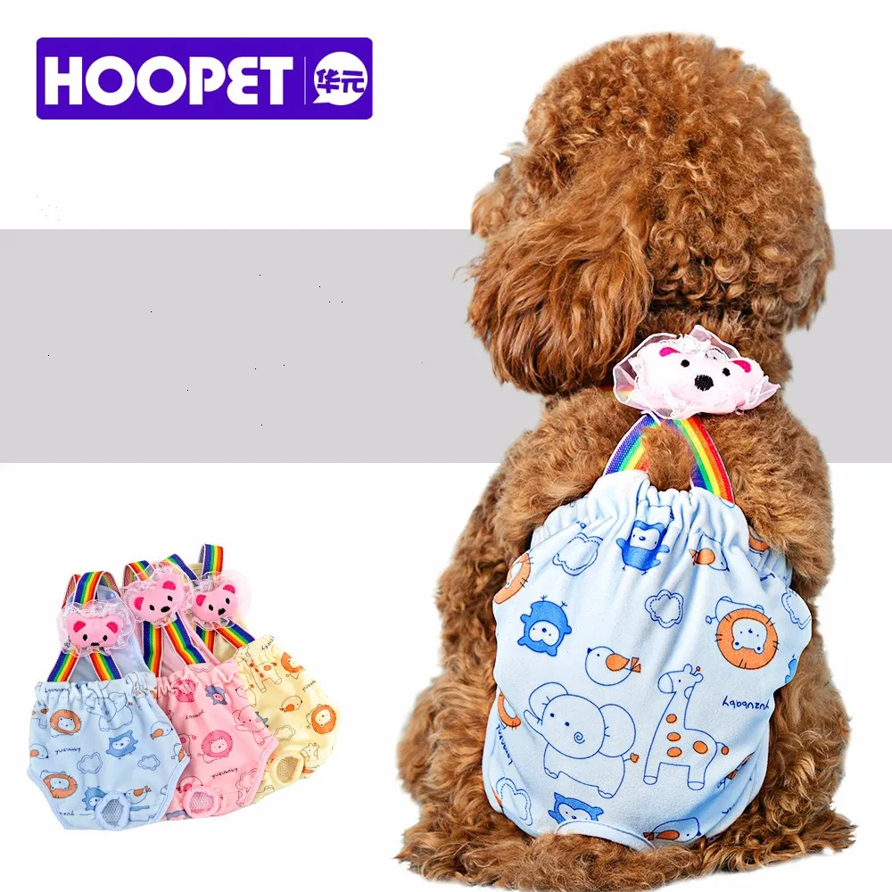 Hoopet Pet Dogs милые штаны с героями мультфильмов Мягкий бархатный ремень физиологический регулируемый плетеный женские брюки sanitarypants