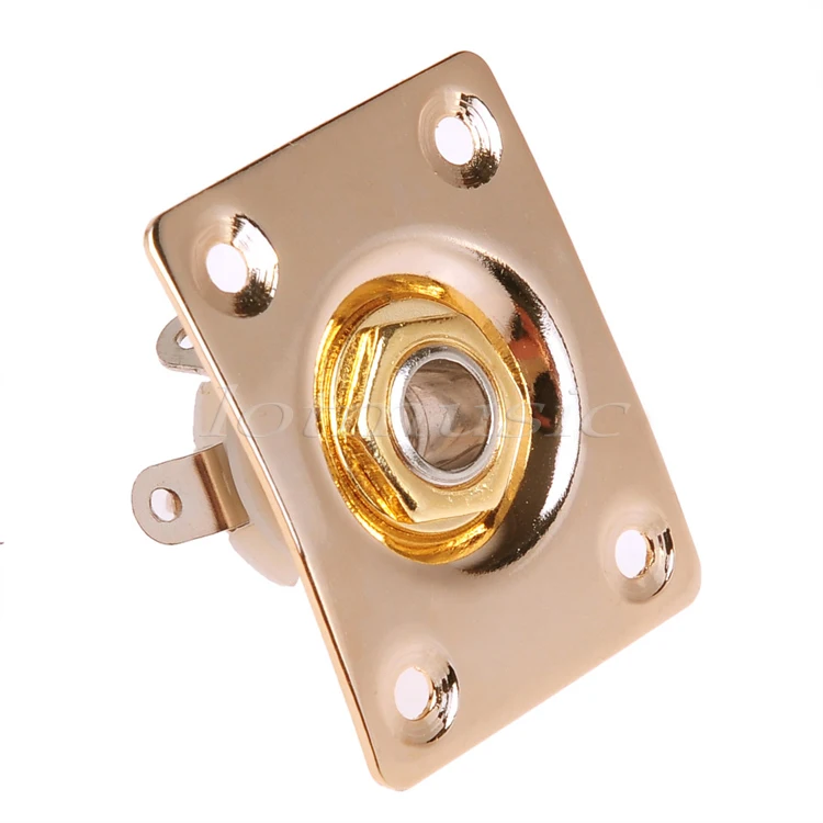 

1Pcs Square Jack Gold Plated For Electric Guitar Replacement
