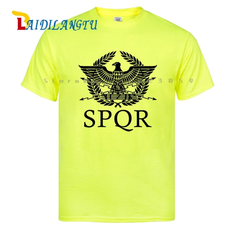 SPQR Римский гладиатор имперский золотой Орел Футболка мужская повседневная