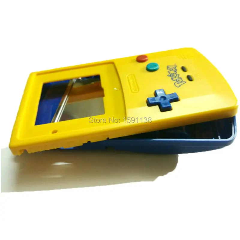 Лидер продаж для nintndo GBC Gameboy Цвет полный Корпус Чехол желтый спереди синий назад Pokcet Мультфильм версия В виде ракушки с X/ Y отвертки