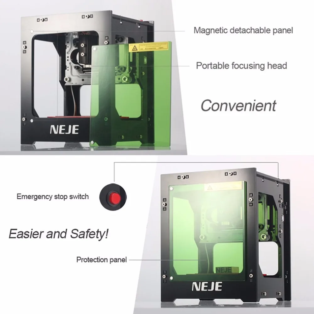 NEJE DK-8-KZ 1000 мВт/2000 МВт/3000 МВт мини USB лазерная гравировальная машина автоматический ЧПУ деревянный маршрутизатор лазерный гравер принтер
