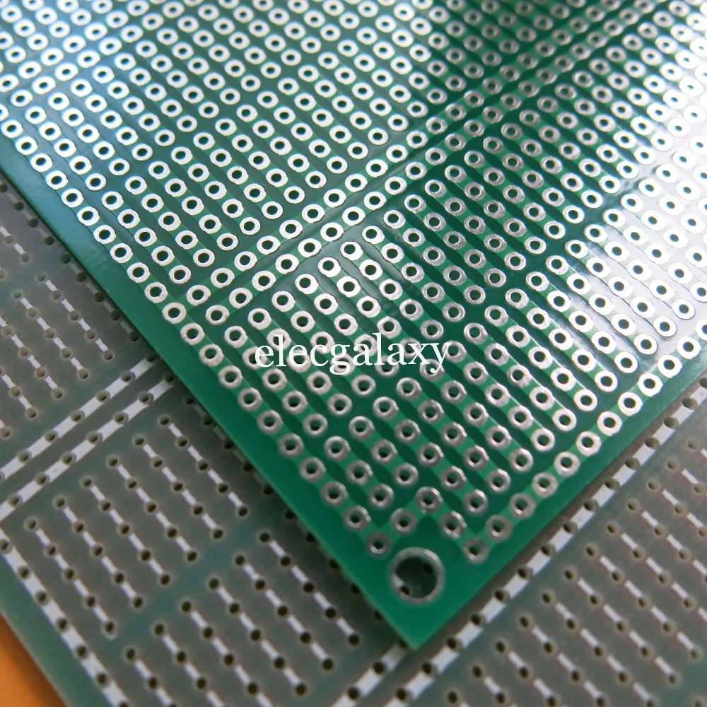 2pcs universal Stripboard Veroboard 9.3x11cm pcb 5er joint hole Single