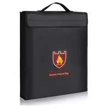 Двусторонняя Портативная Сумка для документов огнеупорная Водонепроницаемая термостойкая домашняя Сумка для документов d25